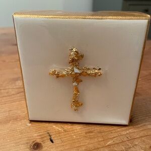 Sarah Cashio‎ Art Cross on Canvas 4”x 4”